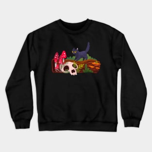 Forest murder cat Crewneck Sweatshirt